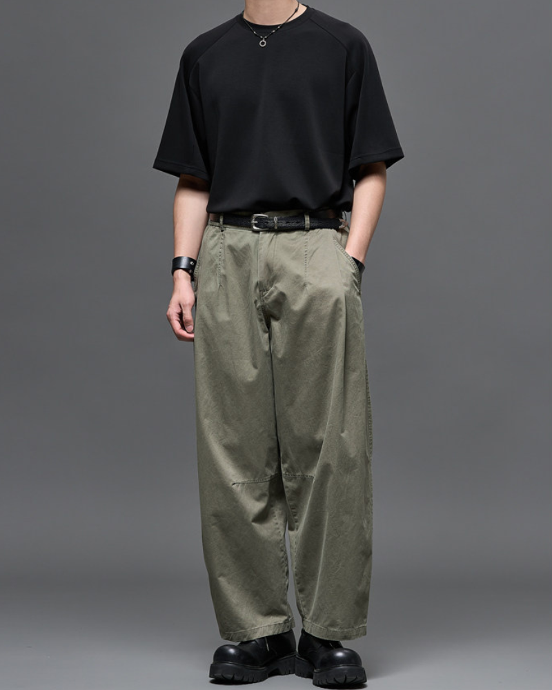 Washed Cotton Japanese Loose Men&