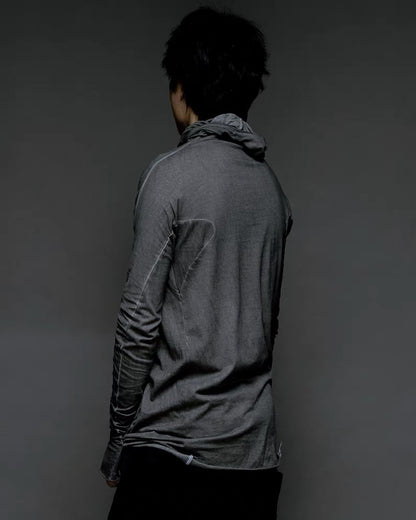 Washed Wasteland Slim Fit Hooded Long Sleeve T-Shirt