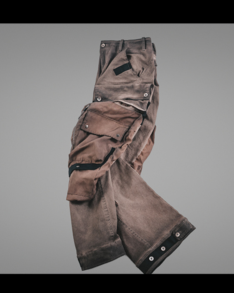 Wasteland Functional 3D Pocket Wide Leg Cargo Pants