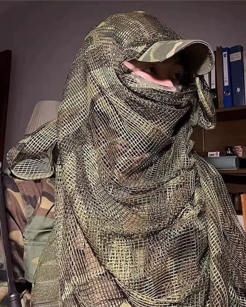 Wasteland Soldier Style Camouflage Long Mesh Scarf