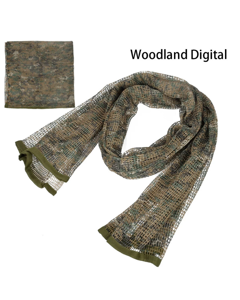 Wasteland Soldier Style Camouflage Long Mesh Scarf