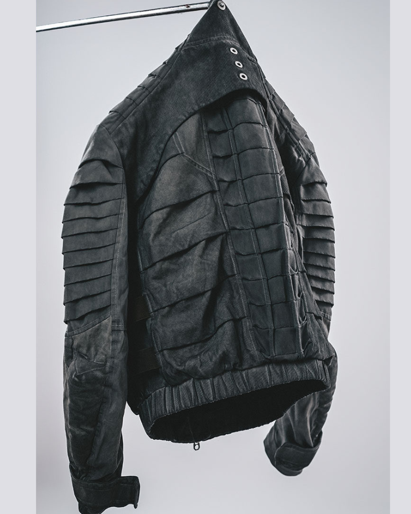 Wasteland Stand-Collar 3D “Dragon Spine” Motorcycle Jacket