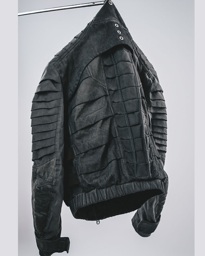 Wasteland Stand-Collar 3D “Dragon Spine” Motorcycle Jacket