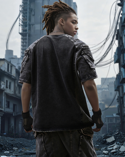Wasteland Style 3D Cargo Pockets Tech T-Shirt