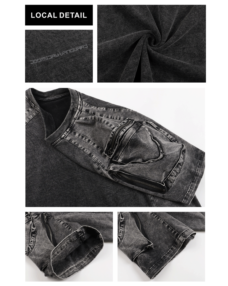 Wasteland Style 3D Cargo Pockets Tech T-Shirt