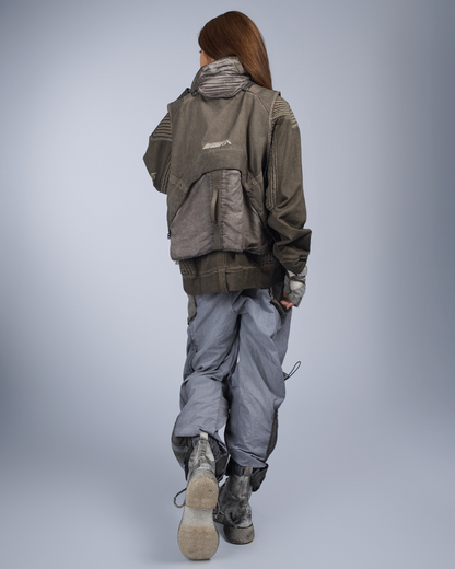 Wasteland Style Asymmetrical 3D Bag Detachable Vest