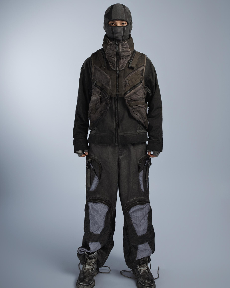 Wasteland Style Asymmetrical 3D Bag Detachable Vest