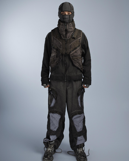 Wasteland Style Asymmetrical 3D Bag Detachable Vest