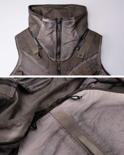 Wasteland Style Asymmetrical 3D Bag Detachable Vest