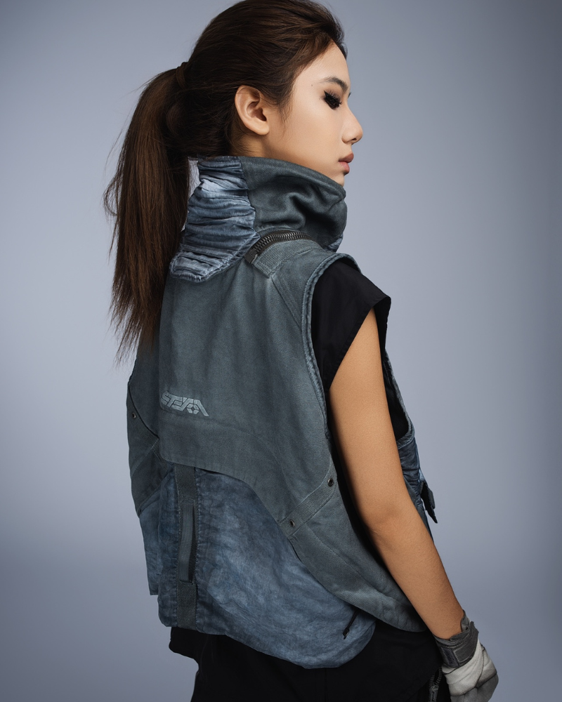 Wasteland Style Asymmetrical 3D Bag Detachable Vest