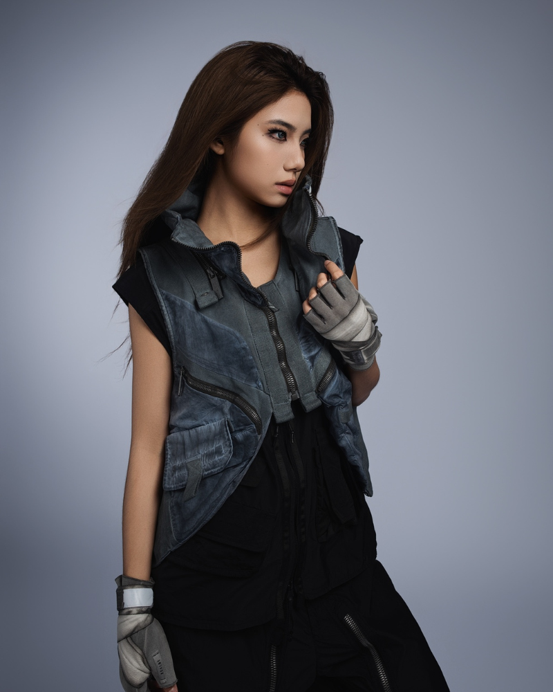 Wasteland Style Asymmetrical 3D Bag Detachable Vest