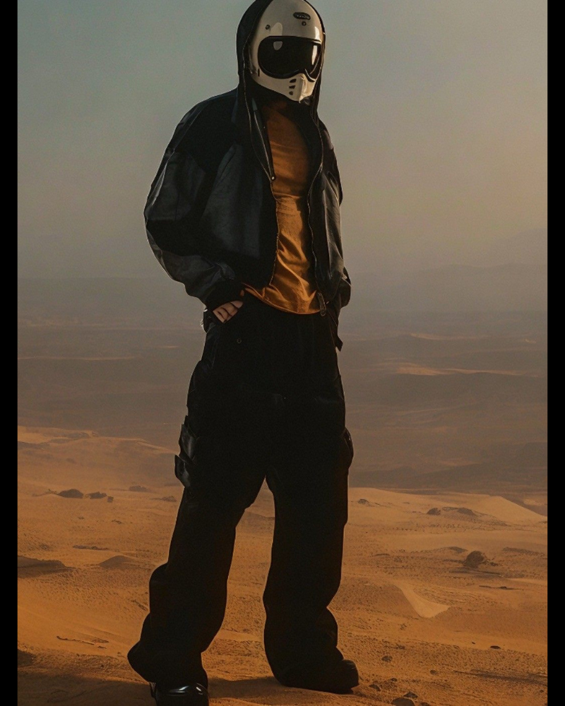 Wasteland-Style Distressed Layered Patchwork Zip-Up Hoodie