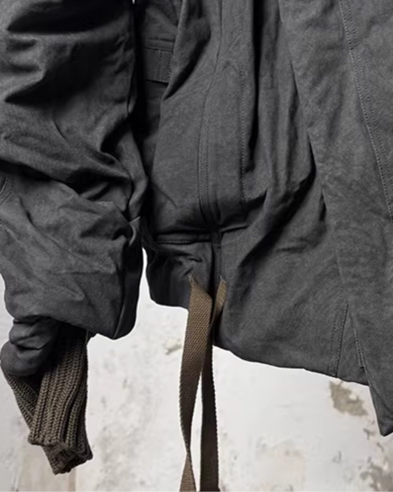 Wasteland-Style Functional Short Wizard Hood Down Jacket