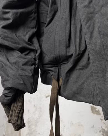 Wasteland-Style Functional Short Wizard Hood Down Jacket