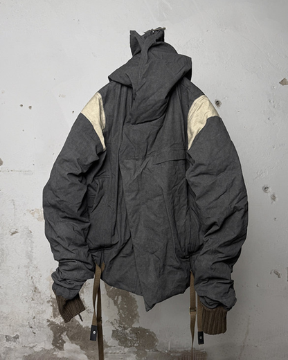 Wasteland-Style Functional Short Wizard Hood Down Jacket