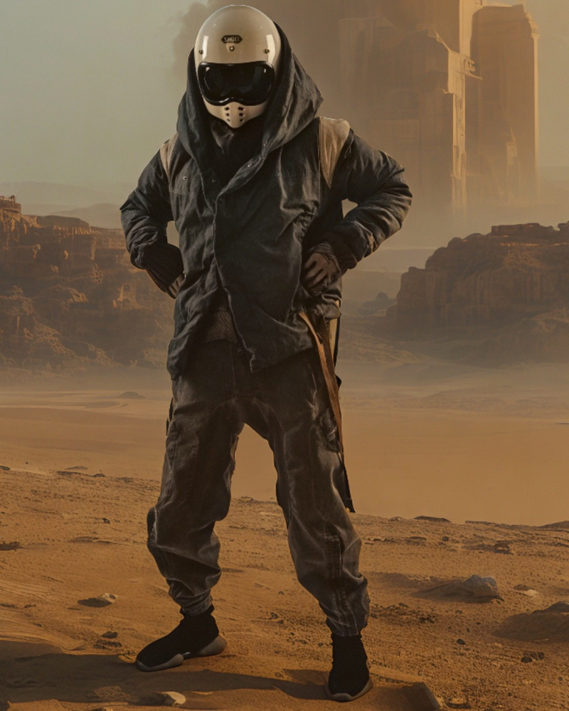 Wasteland-Style Functional Short Wizard Hood Down Jacket