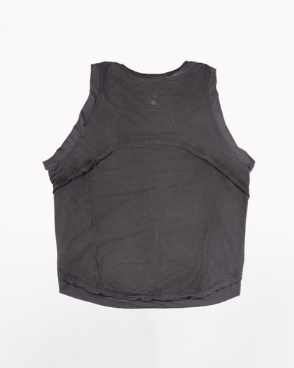 Wasteland Style Patchwork Convertible Concealed Sleeves T-Shirt | Tank Top