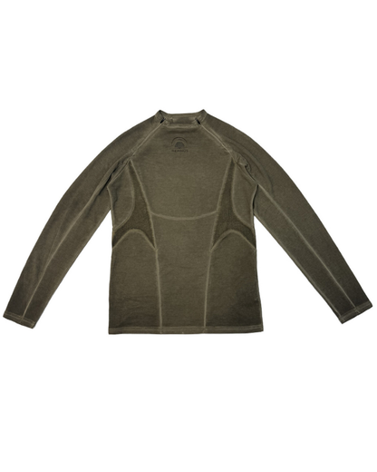 Wasteland Style Stitching washed Long-Sleeved T-Shirt