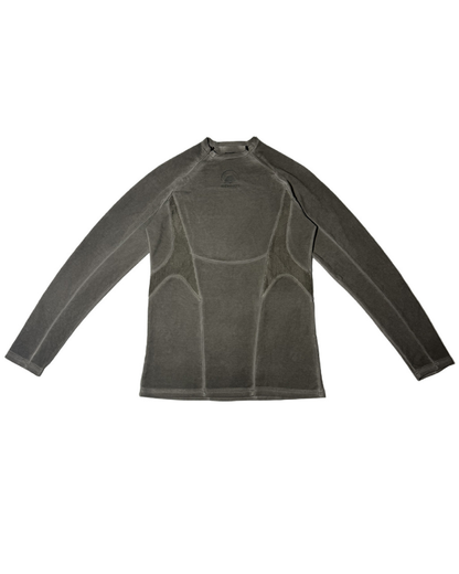 Wasteland Style Stitching washed Long-Sleeved T-Shirt