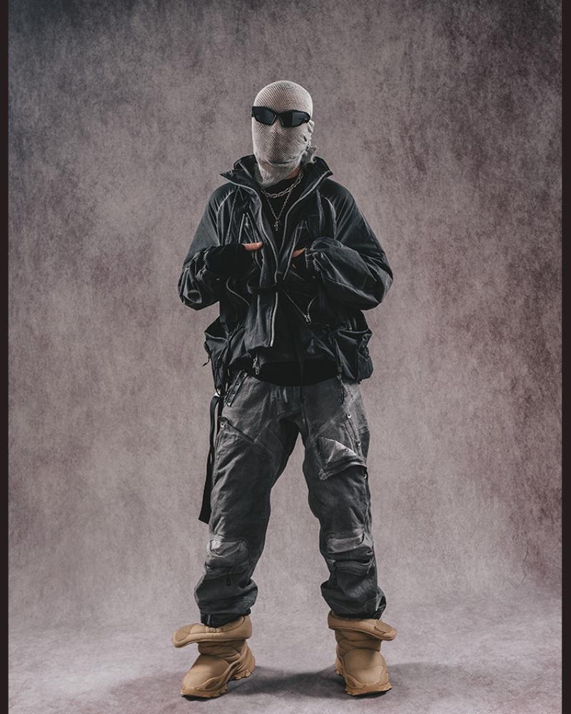 Wasteland Wear 3D Cut Distressed Double-Layer Cargo Pants