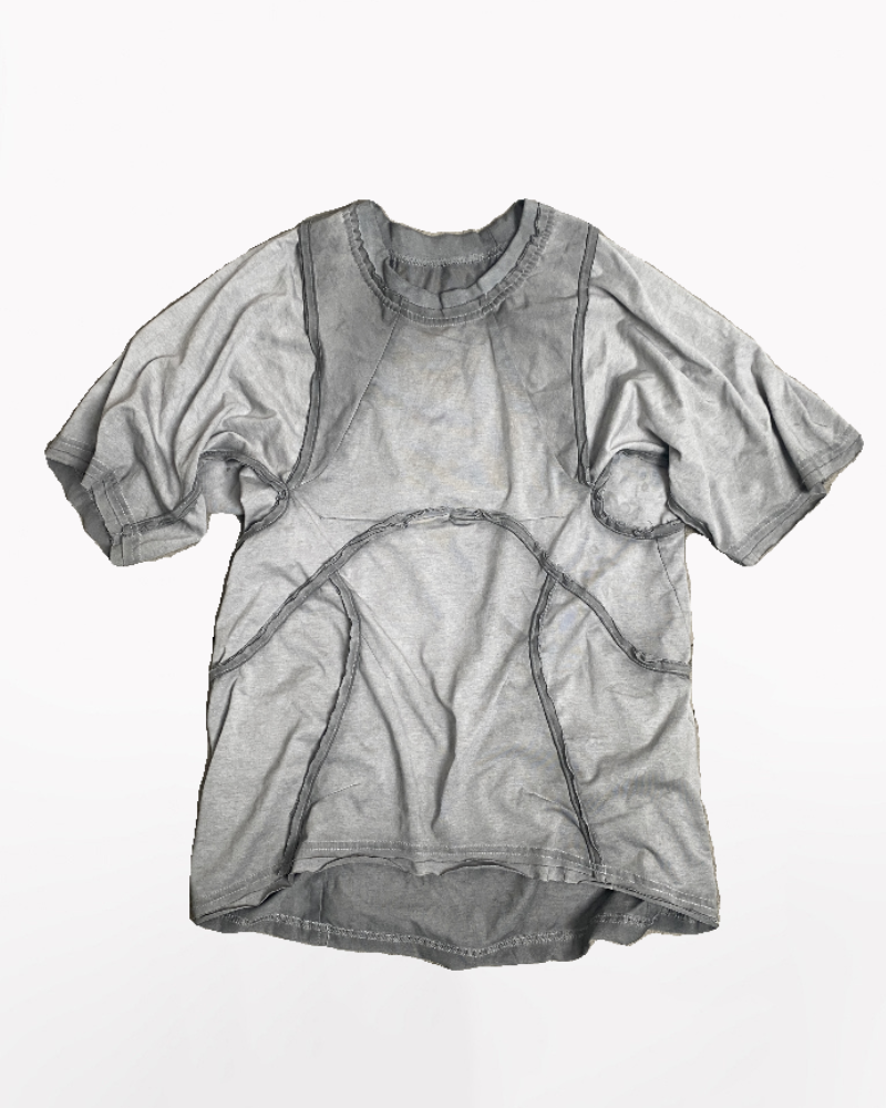 Wasteland Wear 3D Cut Distressed Raw Edge Raglan T-Shirt