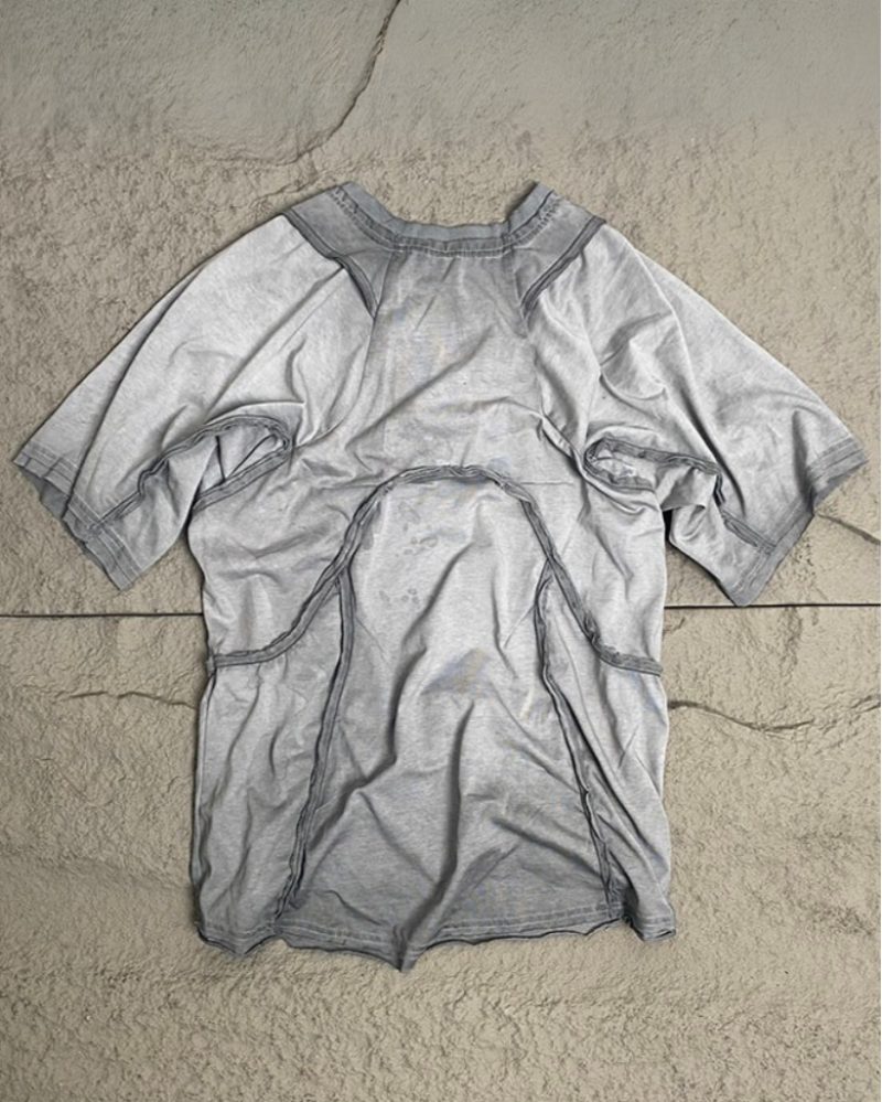 Wasteland Wear 3D Cut Distressed Raw Edge Raglan T-Shirt