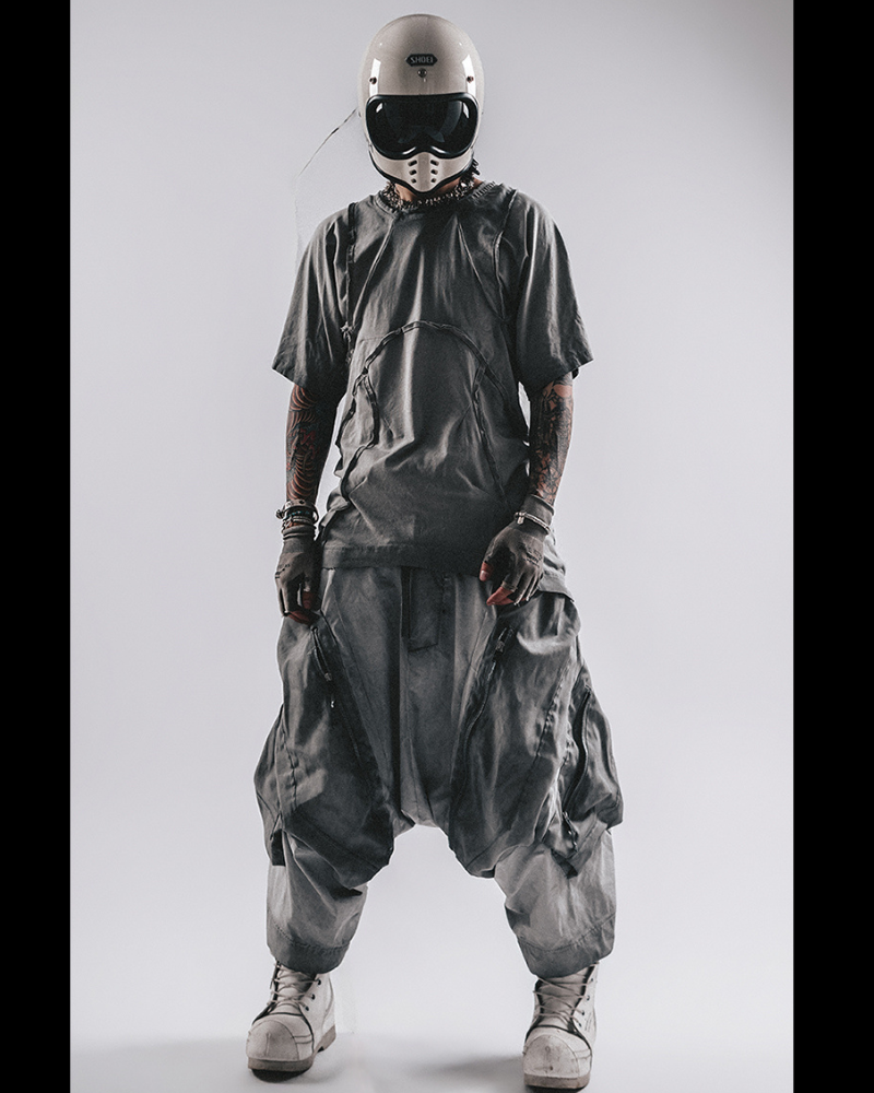 Wasteland Wear 3D Cut Distressed Raw Edge Raglan T-Shirt