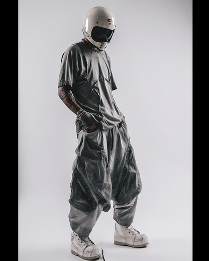 Wasteland Wear 3D Cut Distressed Raw Edge Raglan T-Shirt