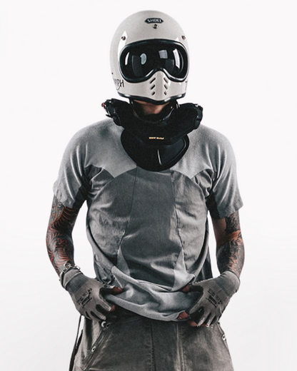 Wasteland Wear 3D Patchwork Distressed Cotton T-Shirt