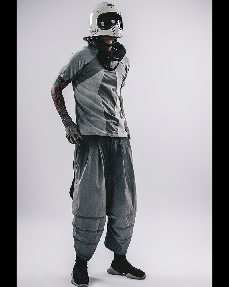 Wasteland Wear 3D Patchwork Distressed Cotton T-Shirt