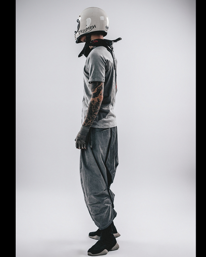 Wasteland Wear 3D Patchwork Distressed Cotton T-Shirt