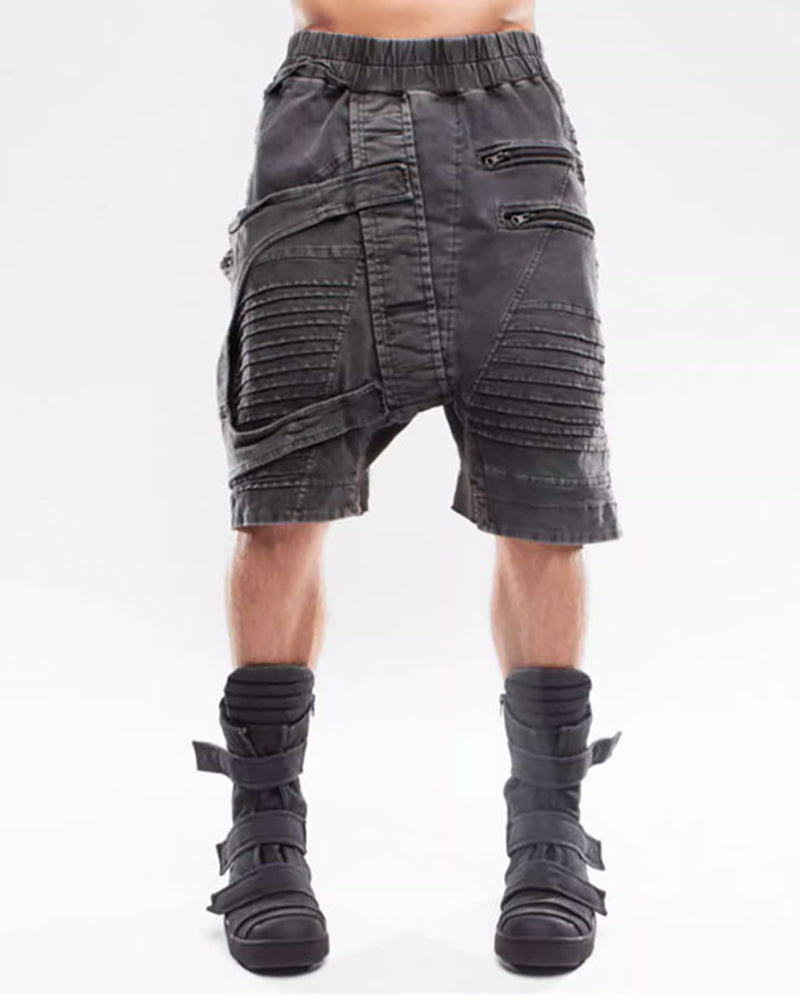 Wasteland Wear Asymmetrical Distressed Shorts