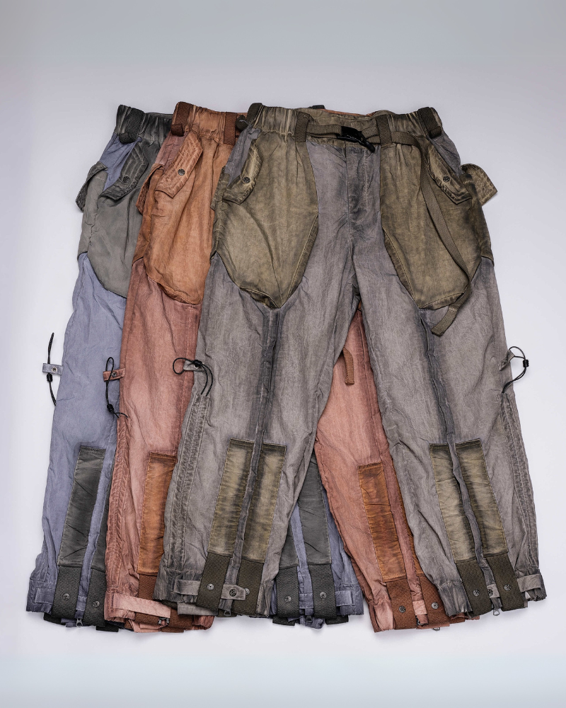 Wasteland Wear Dirty Dyed Cargo Zipper Pants