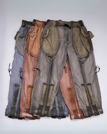 Wasteland Wear Dirty Dyed Cargo Zipper Pants