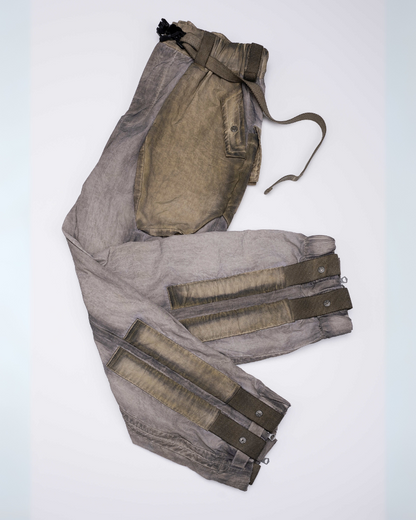 Wasteland Wear Dirty Dyed Cargo Zipper Pants