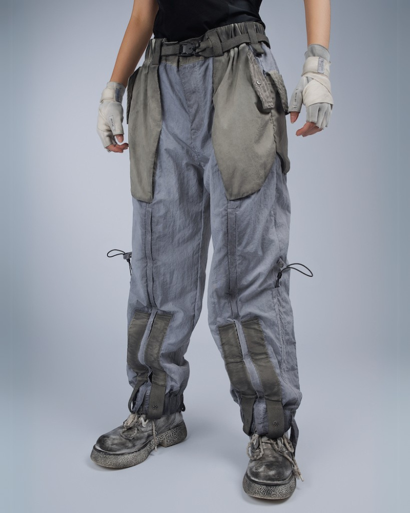 Wasteland Wear Dirty Dyed Cargo Zipper Pants