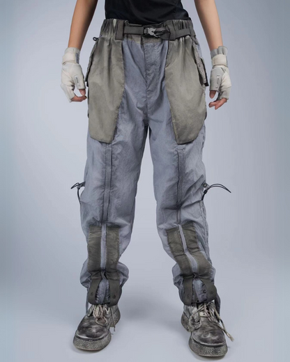 Wasteland Wear Dirty Dyed Cargo Zipper Pants