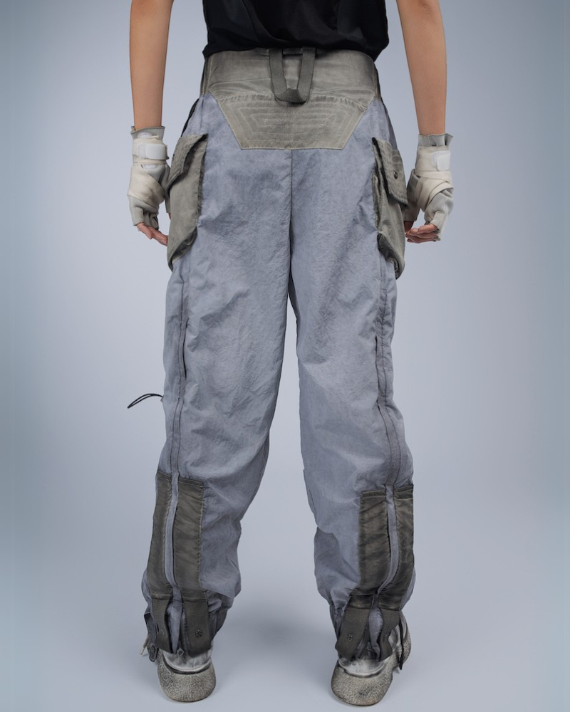 Wasteland Wear Dirty Dyed Cargo Zipper Pants