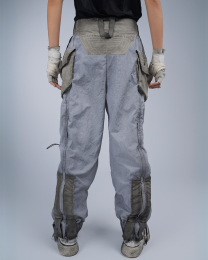 Wasteland Wear Dirty Dyed Cargo Zipper Pants