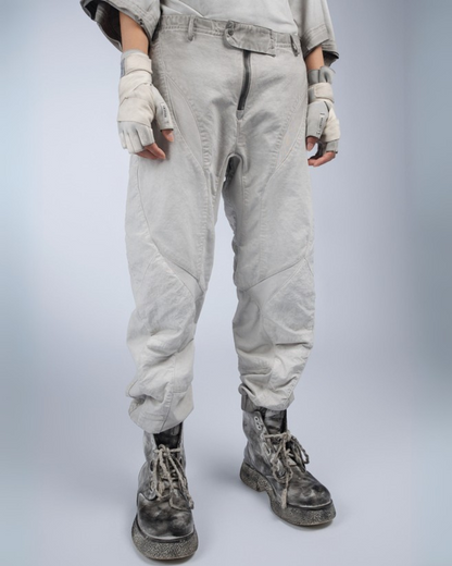 Wasteland Wear Distressed Washed Patchwork Slim Cargo Pants