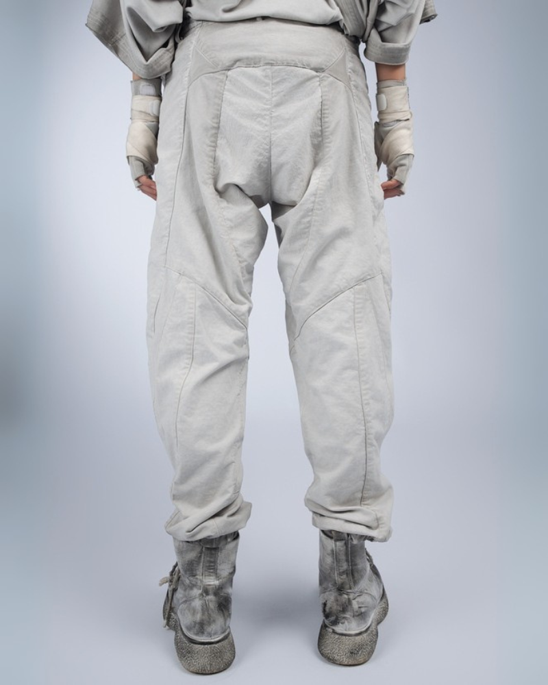 Wasteland Wear Distressed Washed Patchwork Slim Cargo Pants
