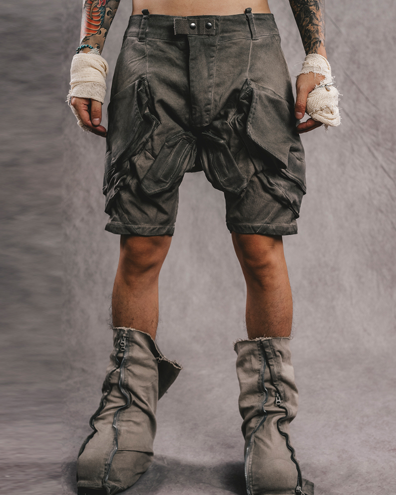 Wasteland Wear Functional 3D Pocket Cargo Shorts