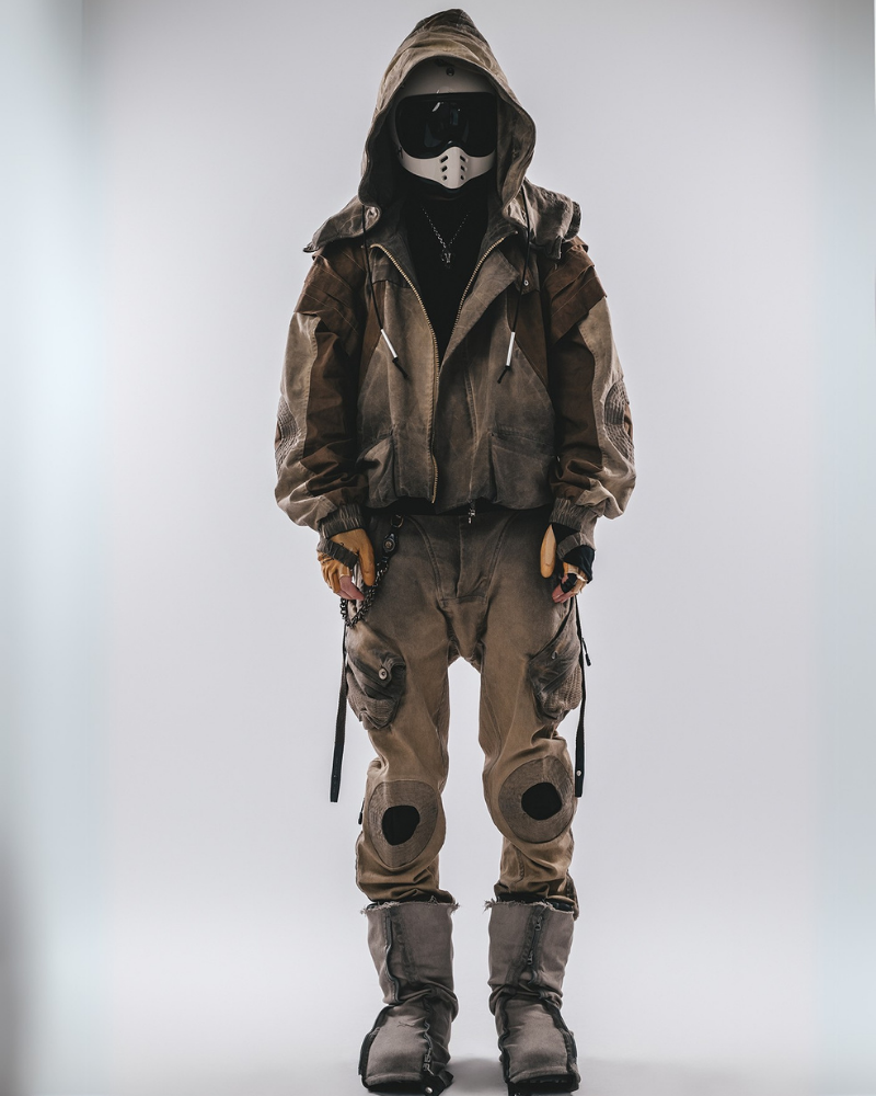 Wasteland Wear Functional Bat Sleeve Washed Jacket