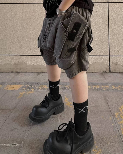Wasteland Wear Functional Multi-Pocket Cargo Shorts