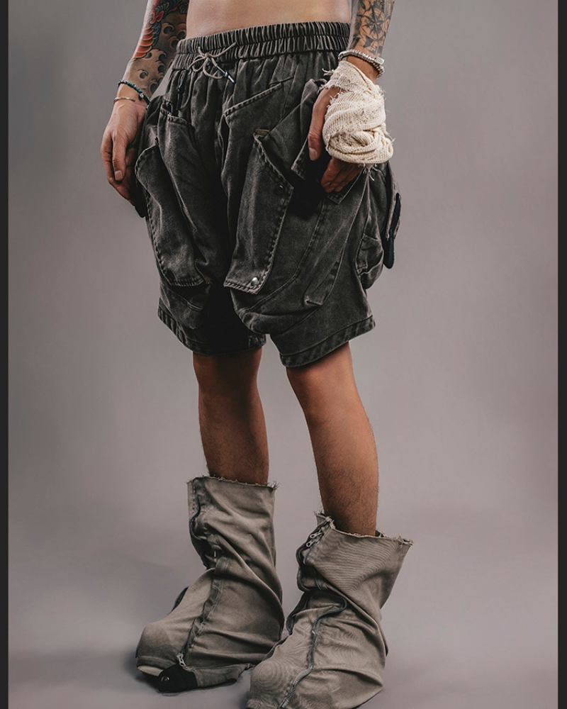 Wasteland Wear Functional Multi-Pocket Cargo Shorts