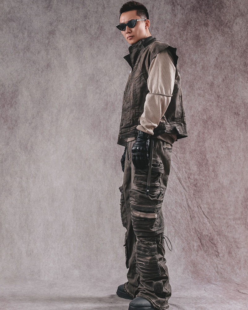 Wasteland Wear Geometric Cut Vest