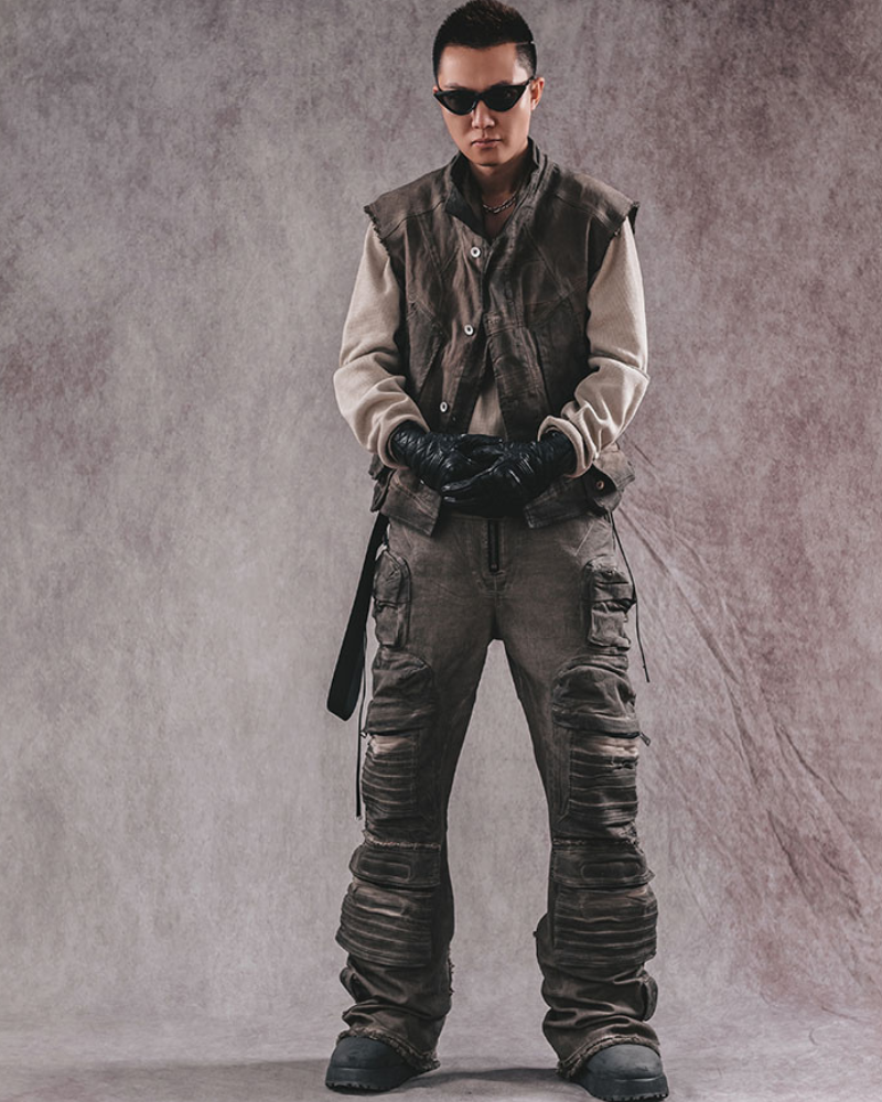 Wasteland Wear Geometric Cut Vest