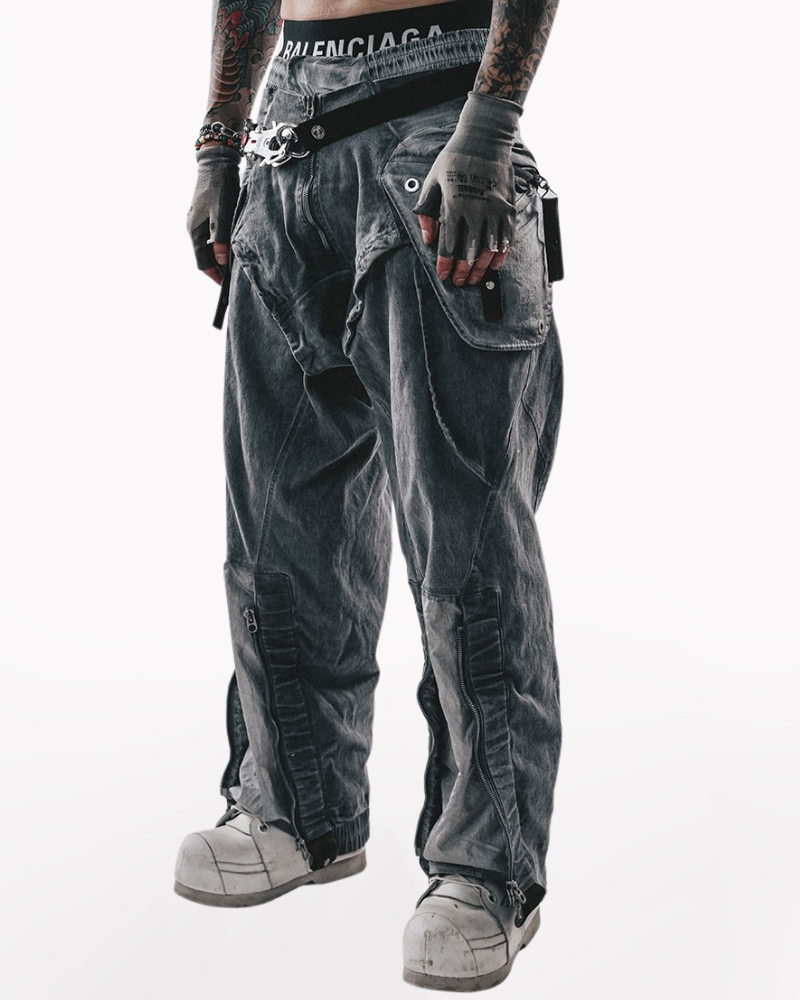 Wasteland Wear Multi-Pocket Zipper Cargo Pants