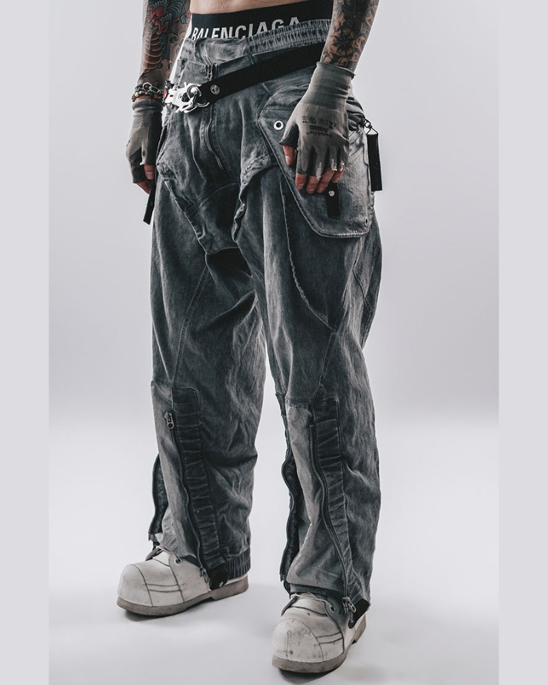 Wasteland Wear Multi-Pocket Zipper Cargo Pants