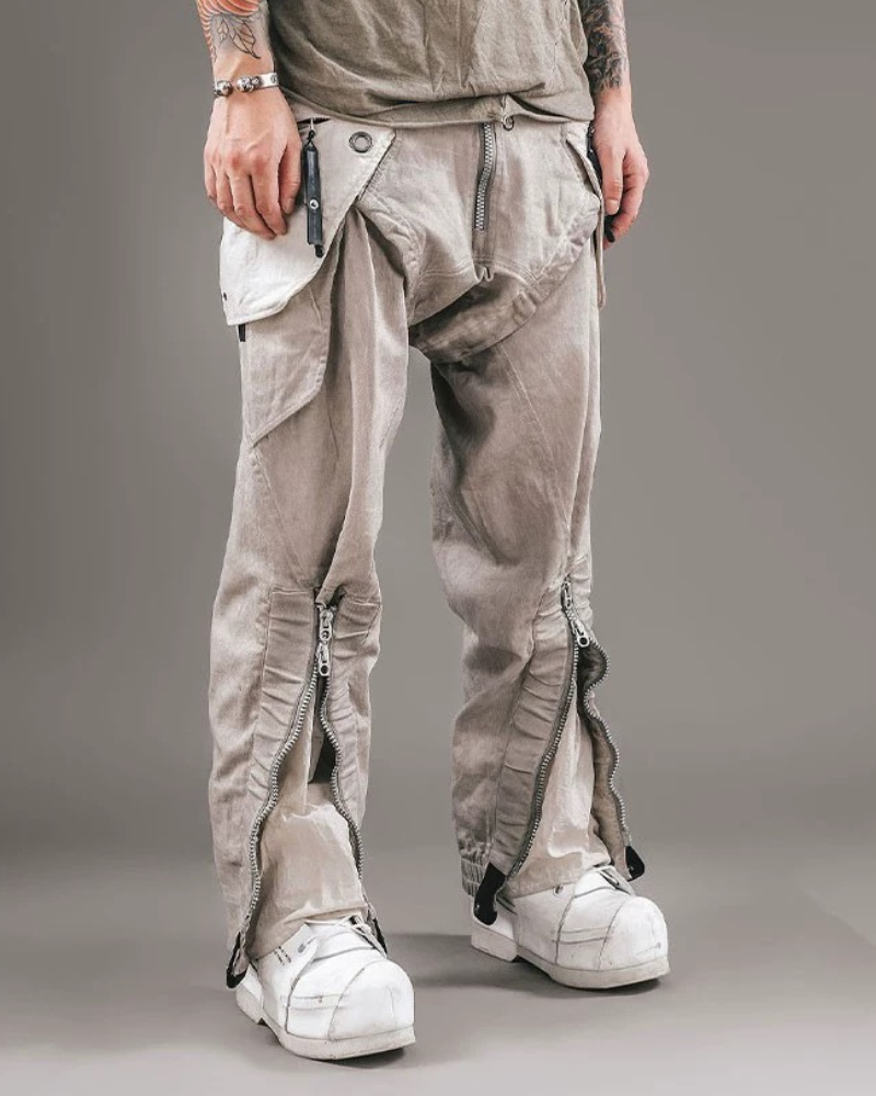 Wasteland Wear Multi-Pocket Zipper Cargo Pants